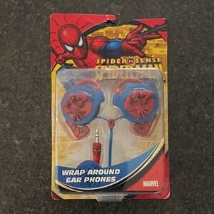 New - Marvel Spider-Man Wrap-Around Earphones - Red & Blue